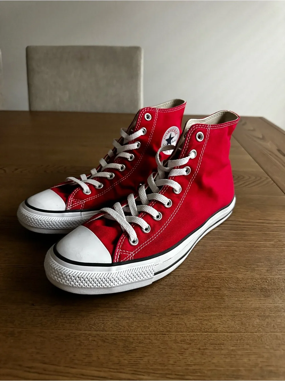 Converse High Top Sneakers - Red and White